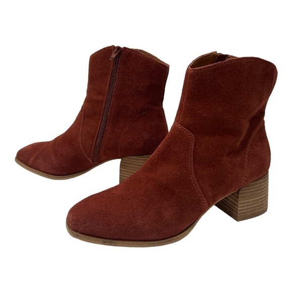 Lucky Brand Laidem Bootie Brown Suede Woman’s Size 8.5 M - Picture 14 of 14